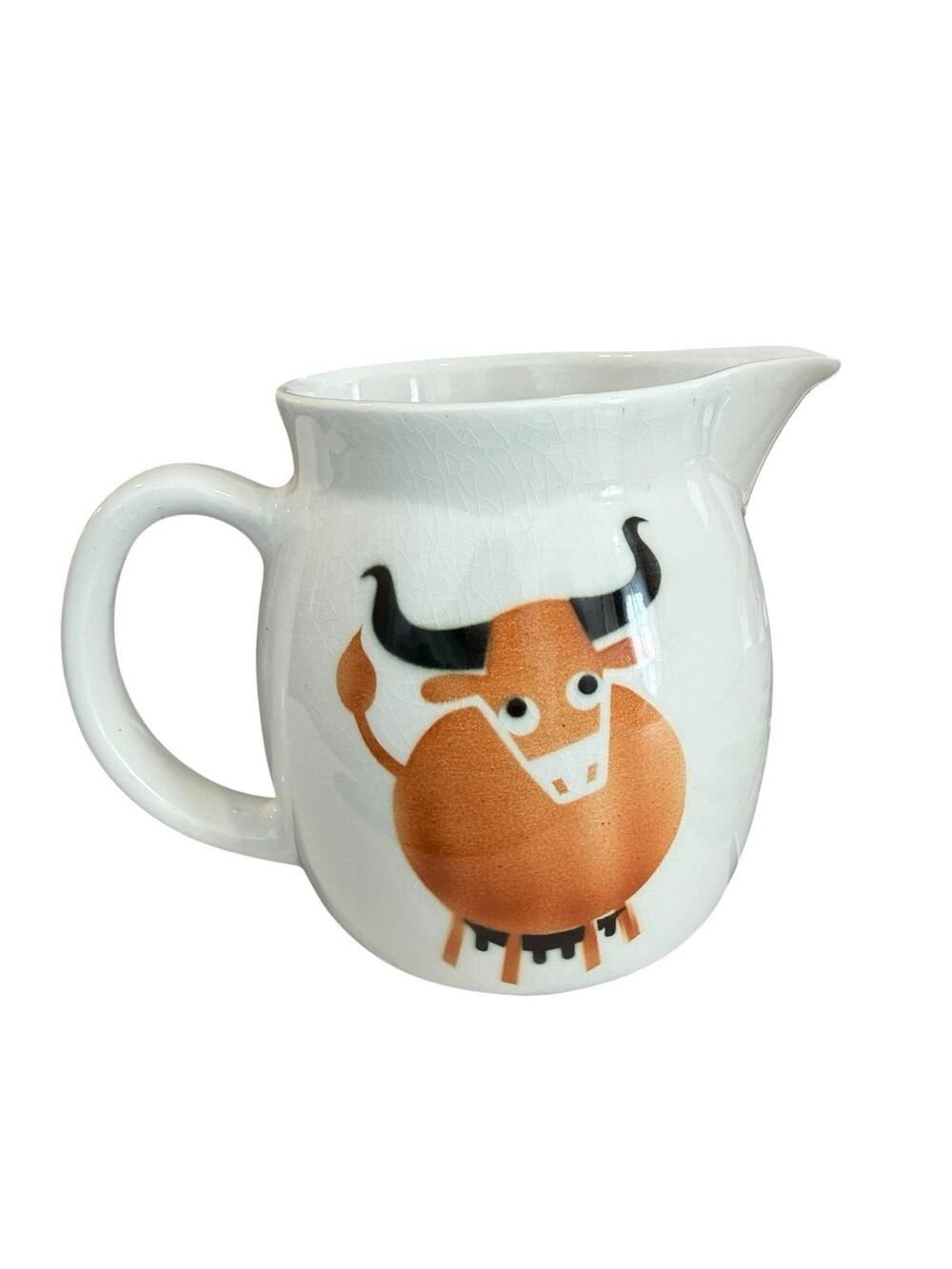Mid Century Modern Arabia Finland 5-1/4" Heluna The Cow Milk Pitcher
